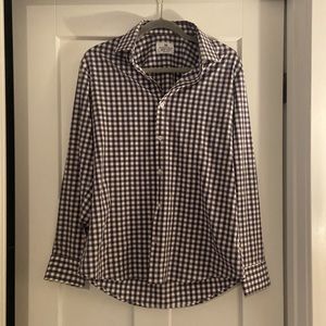 Blue and white dress shirt. Trim-Fit.